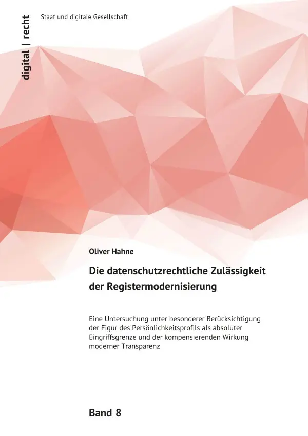 Cover: 9783819781803 | Die datenschutzrechtliche Zulässigkeit der Registermodernisierung