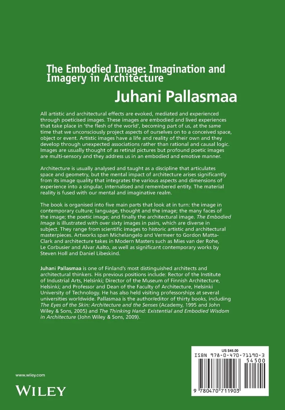 Rückseite: 9780470711903 | The Embodied Image | Imagination and Imagery in Architecture | Buch