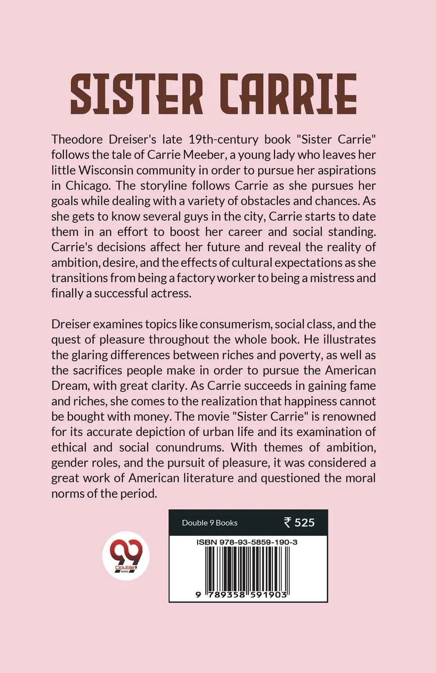 Rückseite: 9789358591903 | Sister Carrie | Theodore Dreiser | Taschenbuch | Englisch | 2023