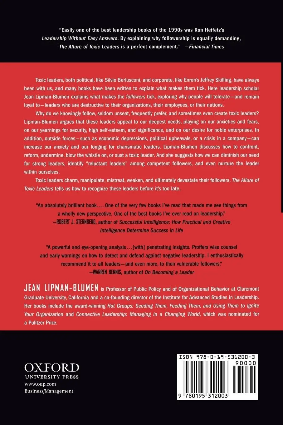 Rückseite: 9780195312003 | The Allure of Toxic Leaders | Jean Lipman-Blumen | Taschenbuch | 2006