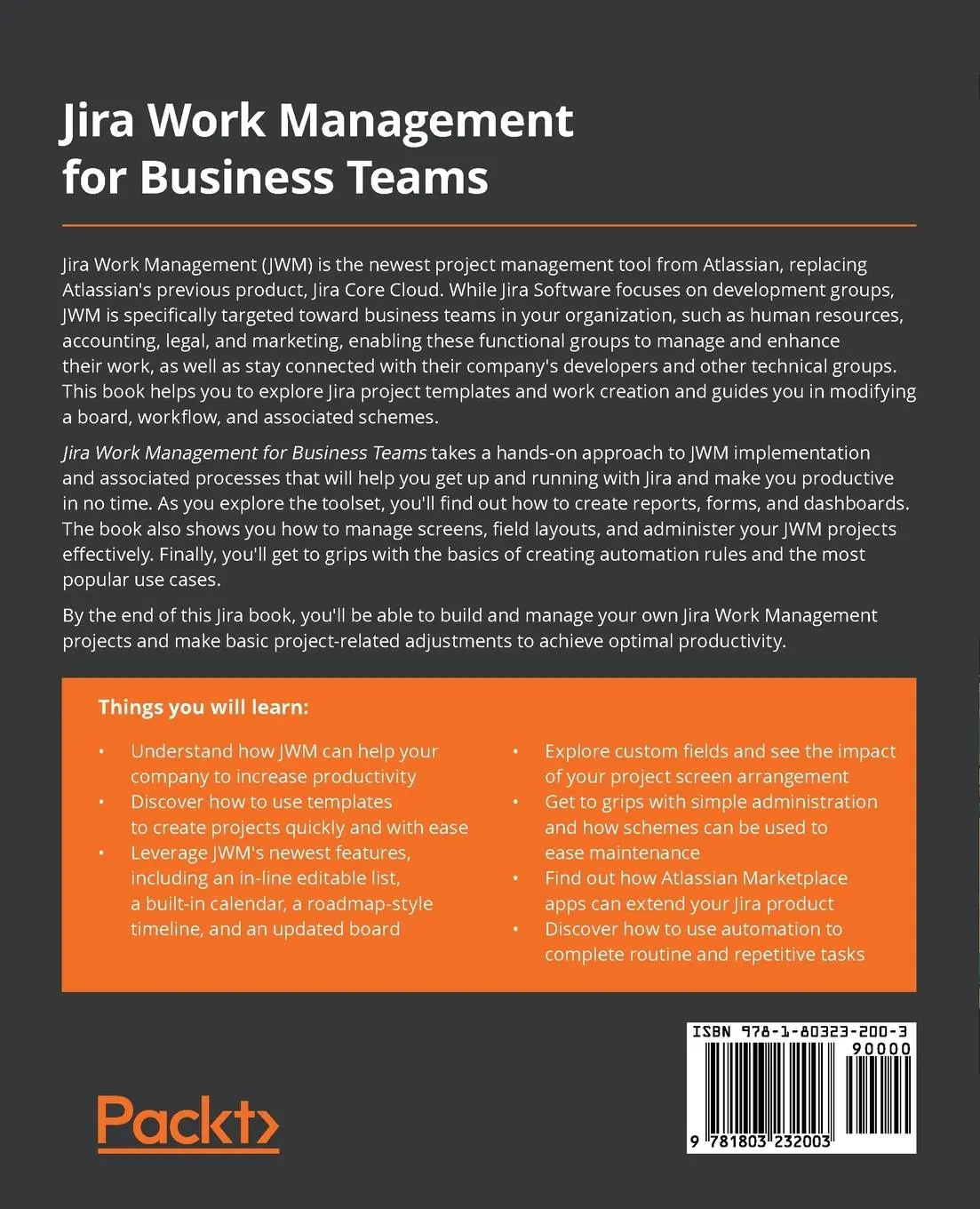Rückseite: 9781803232003 | Jira Work Management for Business Teams | John Funk | Taschenbuch