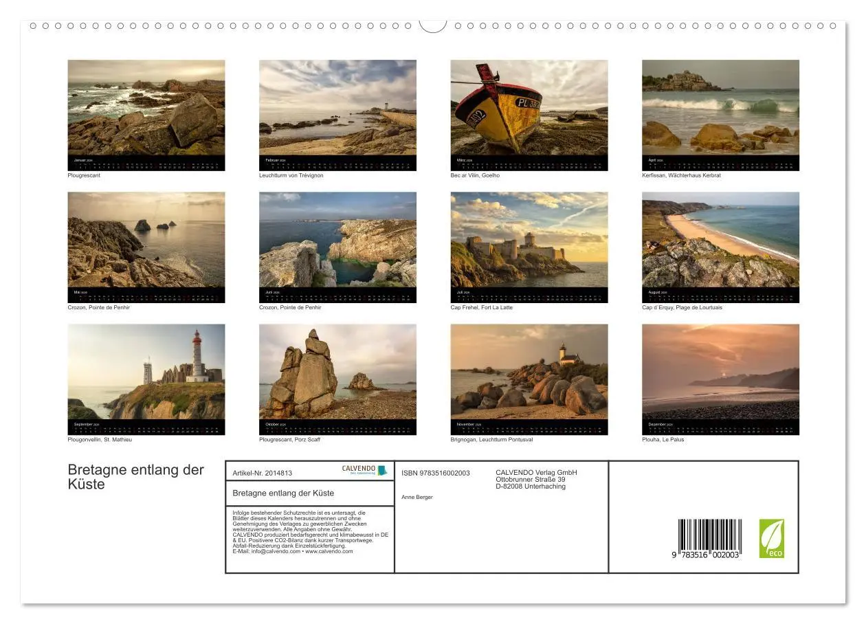 Bild: 9783516002003 | Bretagne entlang der Küste (hochwertiger Premium Wandkalender 2026...