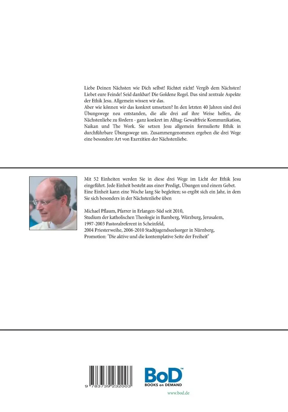 Rückseite: 9783739232003 | Exerzitien der Nächstenliebe | Michael Pflaum | Taschenbuch | 252 S.
