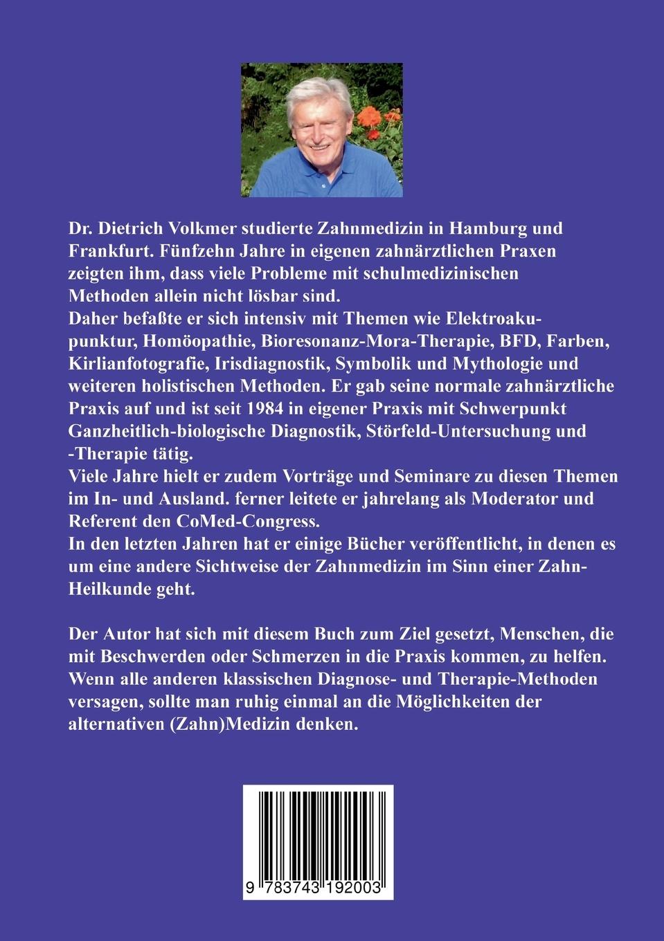 Rückseite: 9783743192003 | Zahn-Schmerz | Schmerzen im Zahn-Mund-Kiefer-Gebiet | Dietrich Volkmer