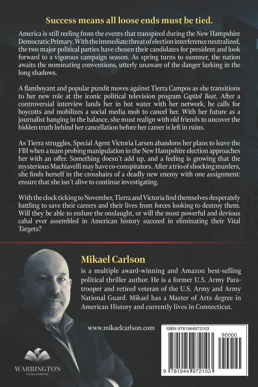 Rückseite: 9781944972103 | Vital Targets | Mikael Carlson | Taschenbuch | Englisch | 2021