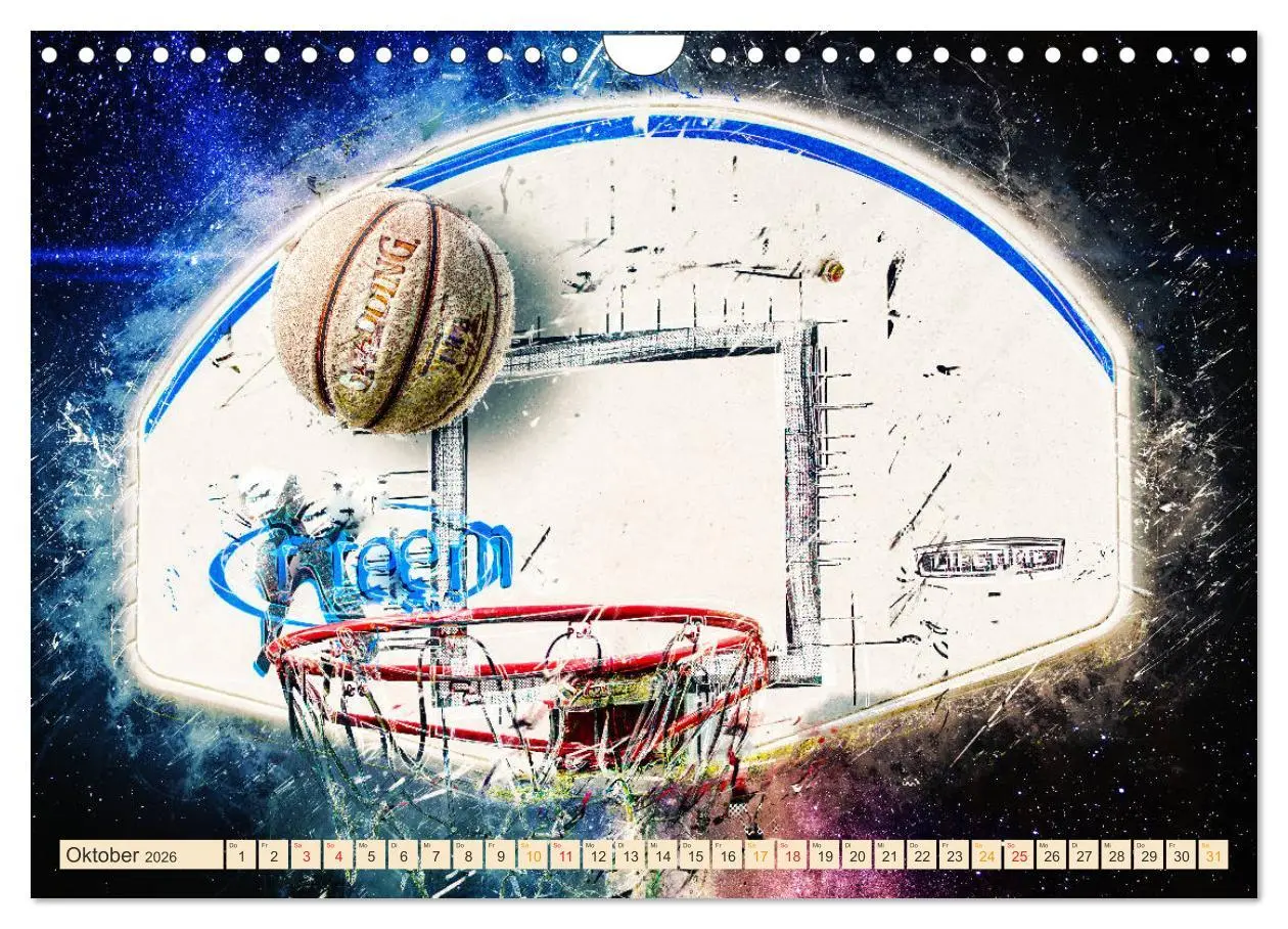 Bild: 9783457832103 | Basketball extrem (Wandkalender 2026 DIN A4 quer), CALVENDO...