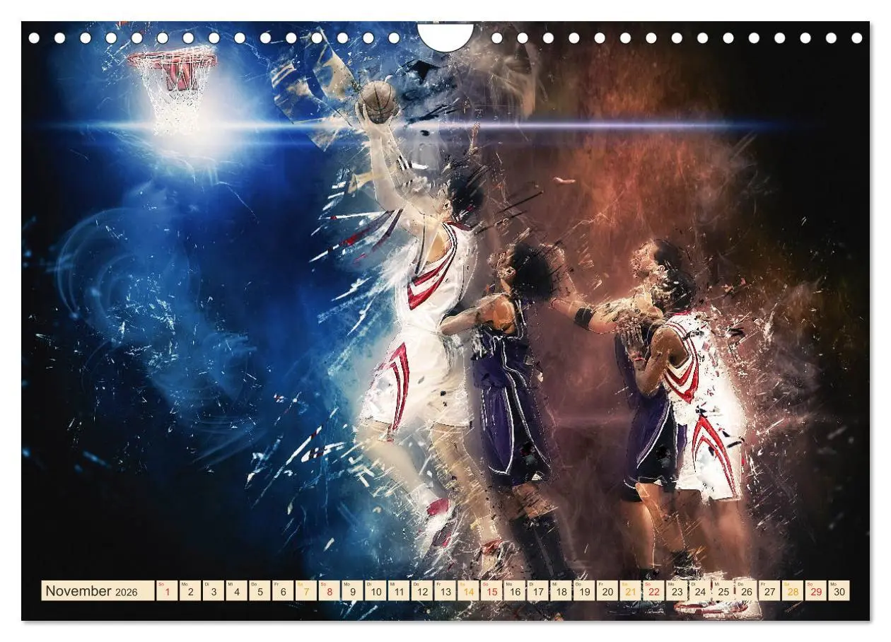 Bild: 9783457832103 | Basketball extrem (Wandkalender 2026 DIN A4 quer), CALVENDO...