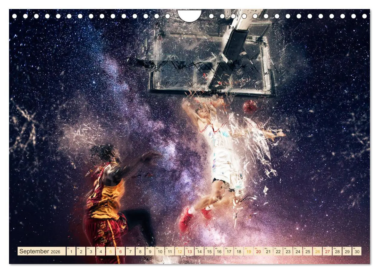 Bild: 9783457832103 | Basketball extrem (Wandkalender 2026 DIN A4 quer), CALVENDO...