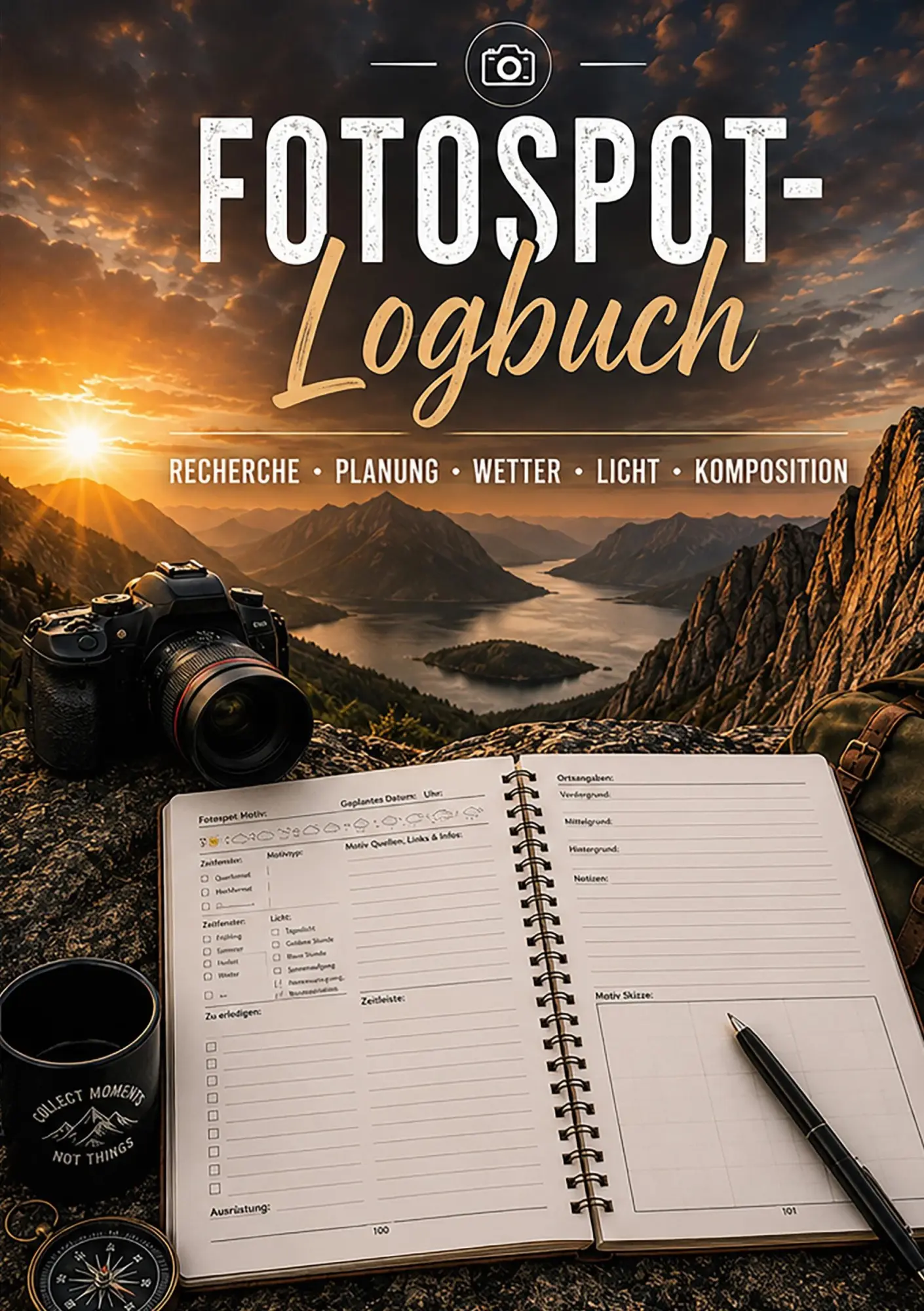 Cover: 9783695672103 | Fotospots Logbuch | Recherche - Planung - Wetter - Licht - Komposition