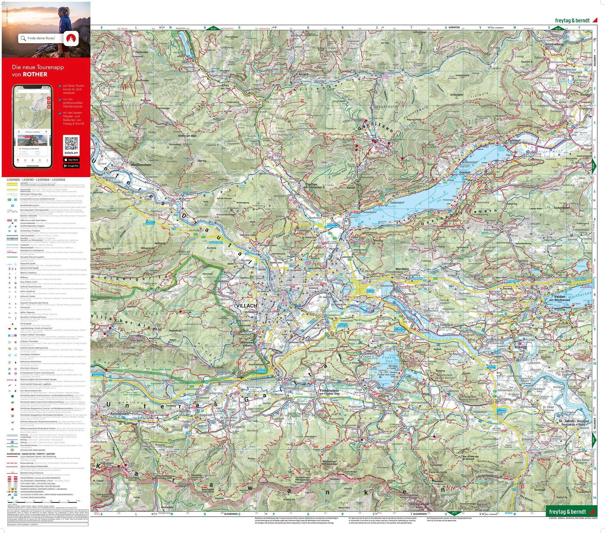 Bild: 9783707922103 | freytag &amp; berndt Wanderkarte WK 224 Villach - Faaker See, Ossiacher...