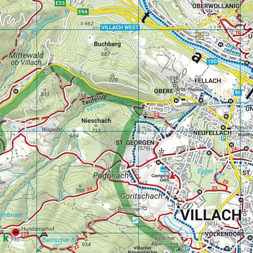 Bild: 9783707922103 | freytag &amp; berndt Wanderkarte WK 224 Villach - Faaker See, Ossiacher...