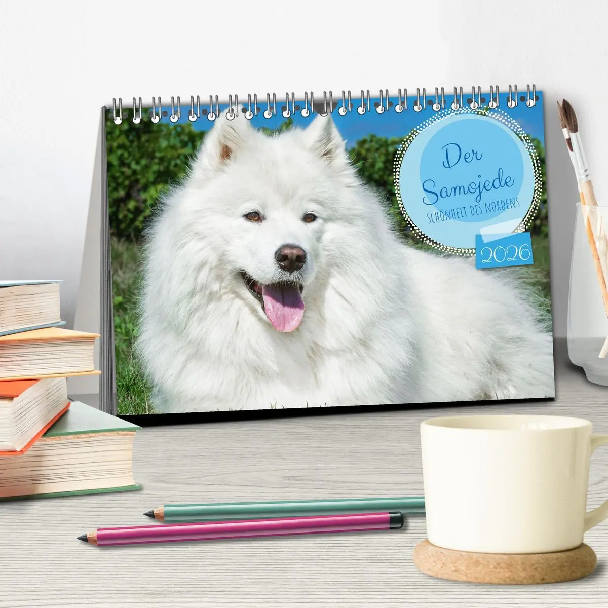 Bild: 9783457372203 | Der Samojede - Schönheit des Nordens (Tischkalender 2026 DIN A5...