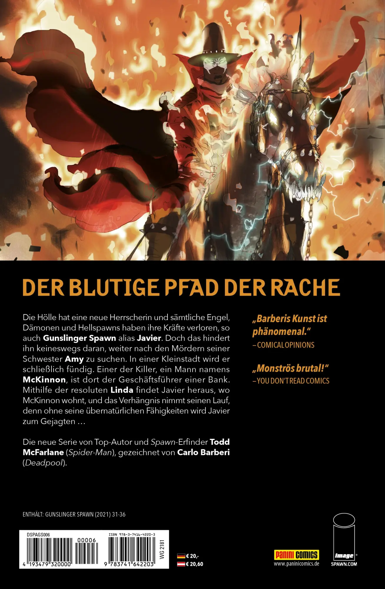 Rückseite: 9783741642203 | Gunslinger Spawn | Bd. 6: Das Versprechen | Carlo Barberi (u. a.)