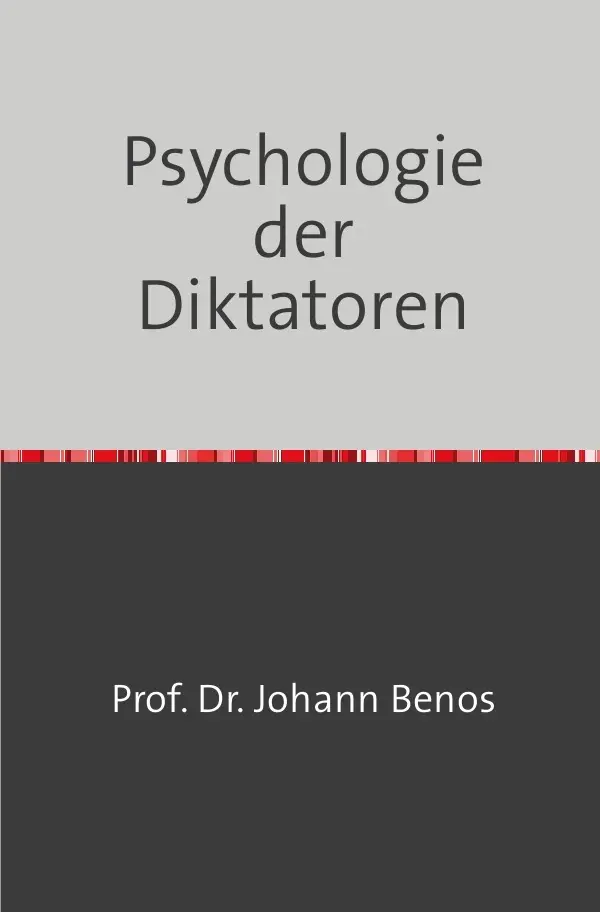 Cover: 9783746762203 | Psychologie der Diktatoren | Johann Benos | Taschenbuch | 156 S.