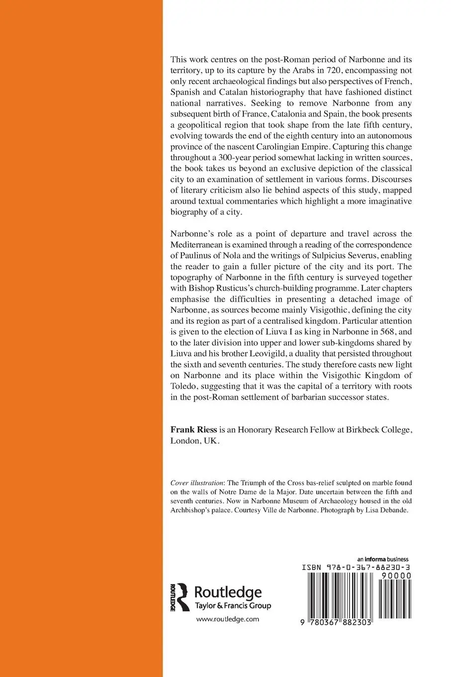 Rückseite: 9780367882303 | Narbonne and its Territory in Late Antiquity | Frank Riess | Buch