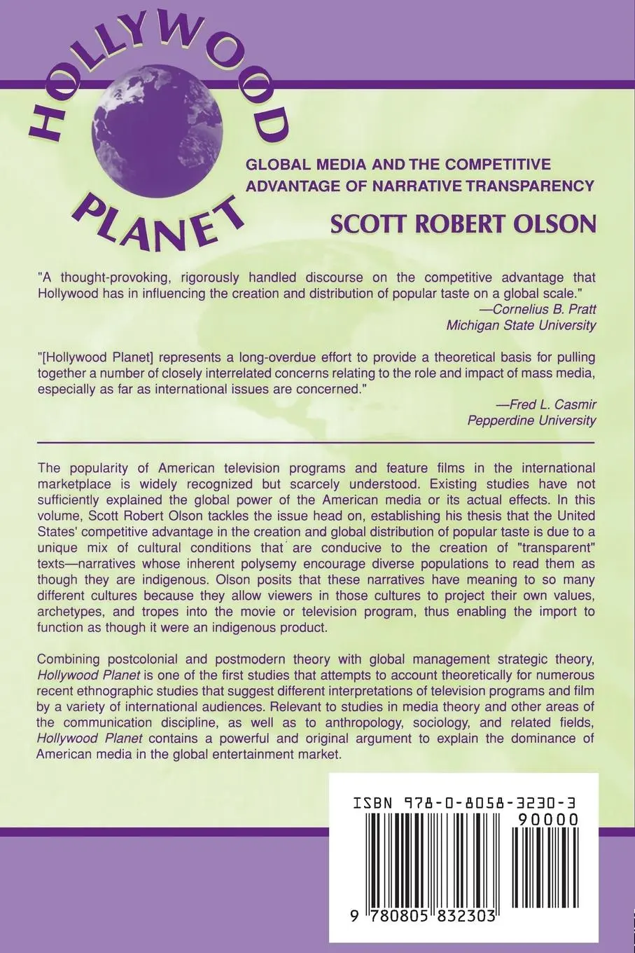 Rückseite: 9780805832303 | Hollywood Planet | Scott Robert Olson | Taschenbuch | Englisch | 1999
