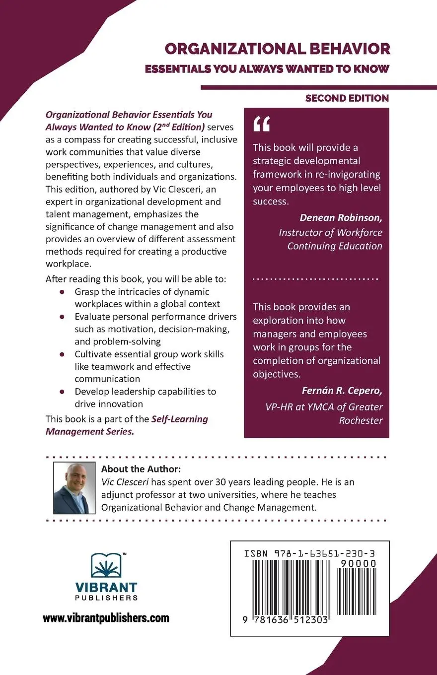 Rückseite: 9781636512303 | Organizational Behavior Essentials You Always Wanted To Know | Buch