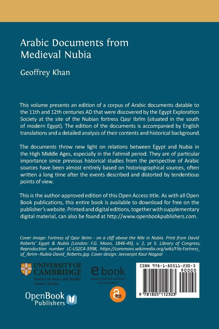 Rückseite: 9781805112303 | Arabic Documents from Medieval Nubia | Geoffrey Khan | Taschenbuch