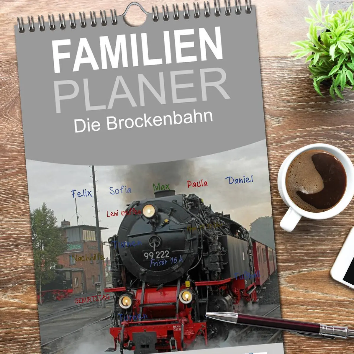 Bild: 9783516522303 | Familienplaner 2026 - Die Brockenbahn mit 5 Spalten (Wandkalender,...
