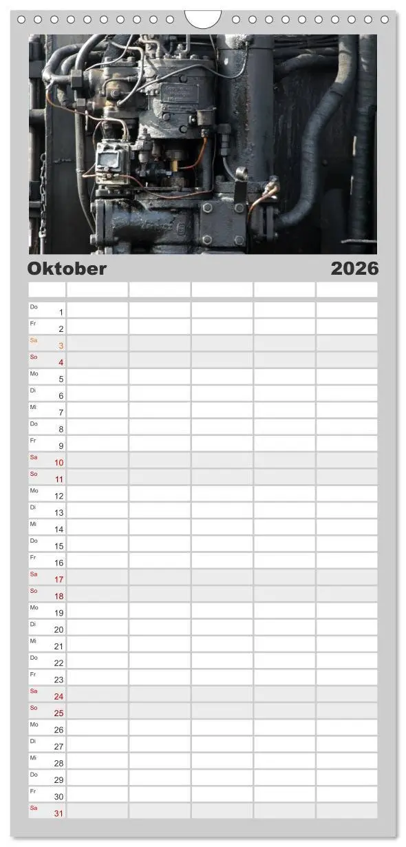 Bild: 9783516522303 | Familienplaner 2026 - Die Brockenbahn mit 5 Spalten (Wandkalender,...