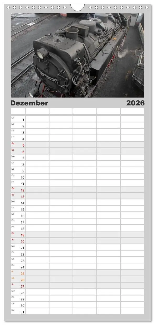 Bild: 9783516522303 | Familienplaner 2026 - Die Brockenbahn mit 5 Spalten (Wandkalender,...