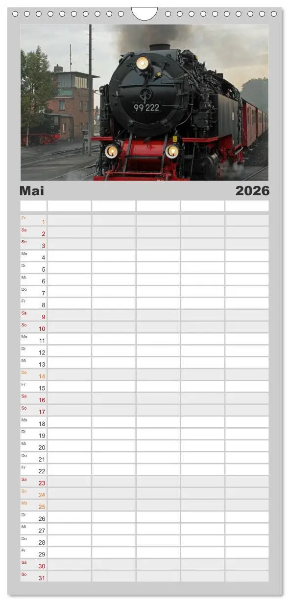 Bild: 9783516522303 | Familienplaner 2026 - Die Brockenbahn mit 5 Spalten (Wandkalender,...