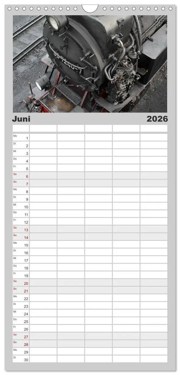 Bild: 9783516522303 | Familienplaner 2026 - Die Brockenbahn mit 5 Spalten (Wandkalender,...