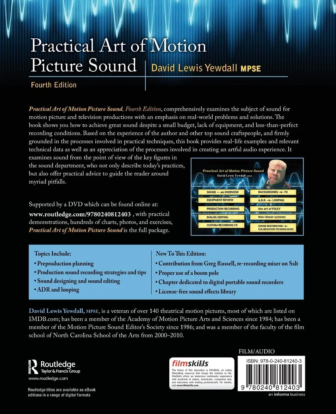 Rückseite: 9780240812403 | Practical Art of Motion Picture Sound | David Lewis Yewdall | Buch