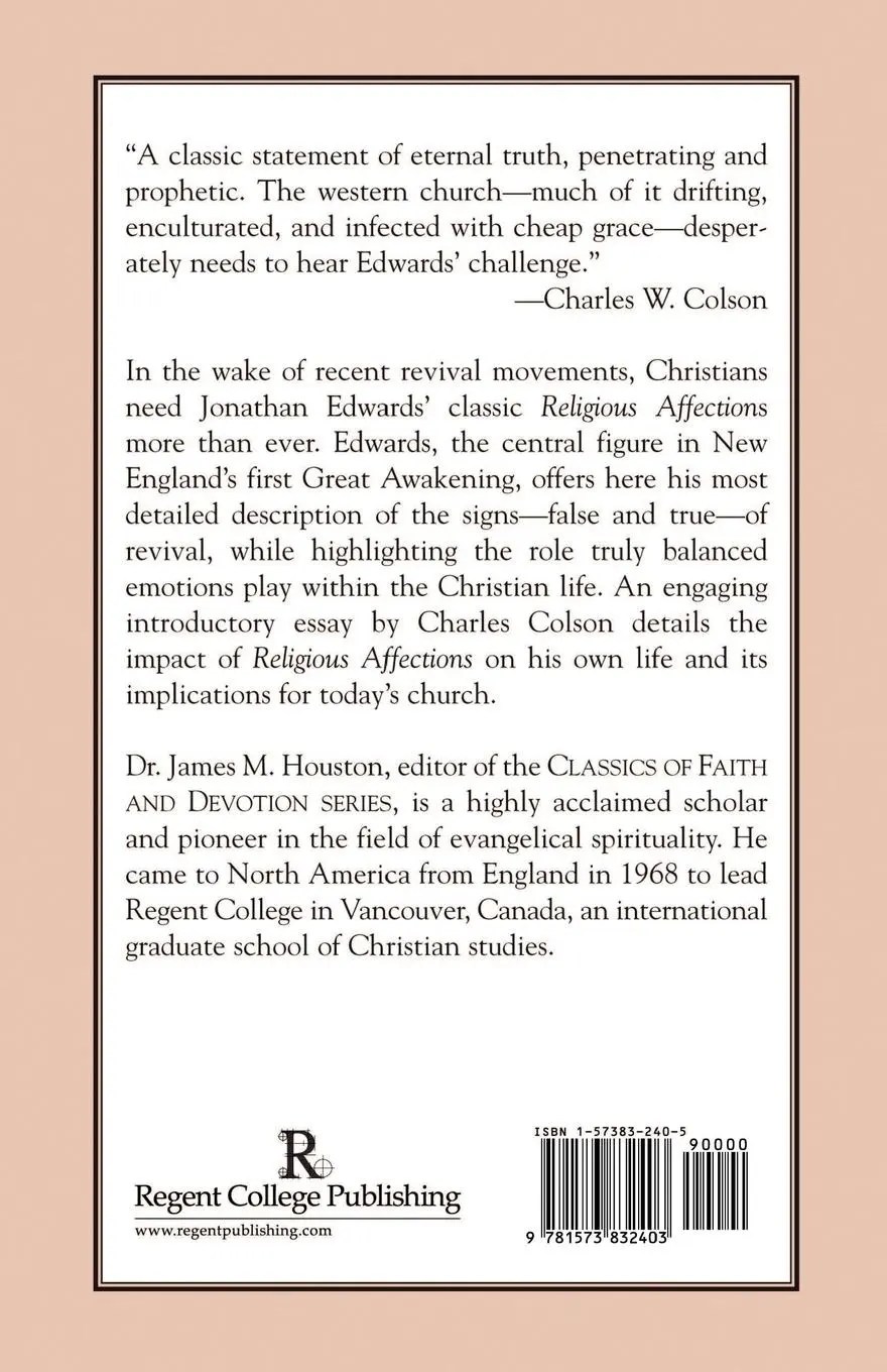 Rückseite: 9781573832403 | Religious Affections | A Christian's Character Before God | Edwards