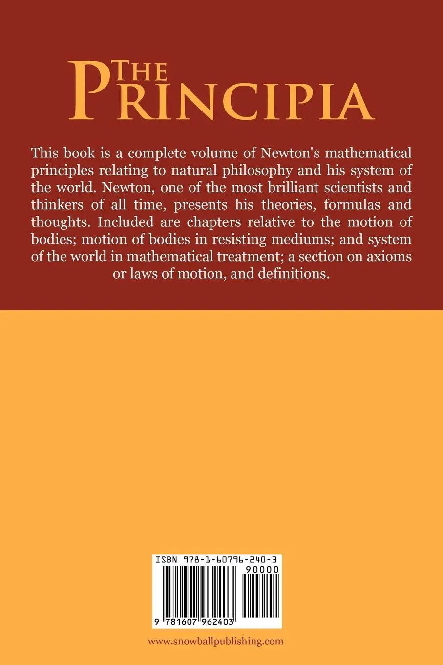 Rückseite: 9781607962403 | The Principia | Mathematical Principles of Natural Philosophy | Newton