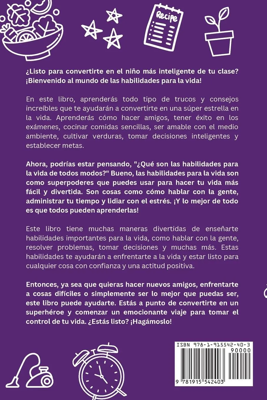 Rückseite: 9781915542403 | 101 Habilidades para la vida que todo niño debe saber | Matilda Walsh