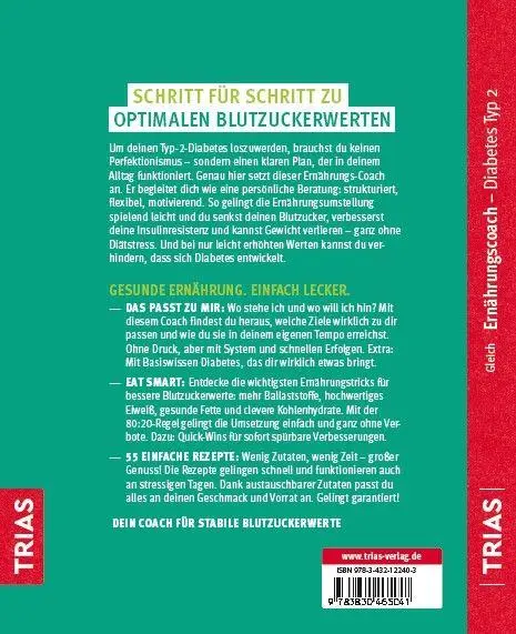 Rückseite: 9783432122403 | Ernährungs-Coach Diabetes Typ 2 | Nina Gleich | Taschenbuch | 144 S.