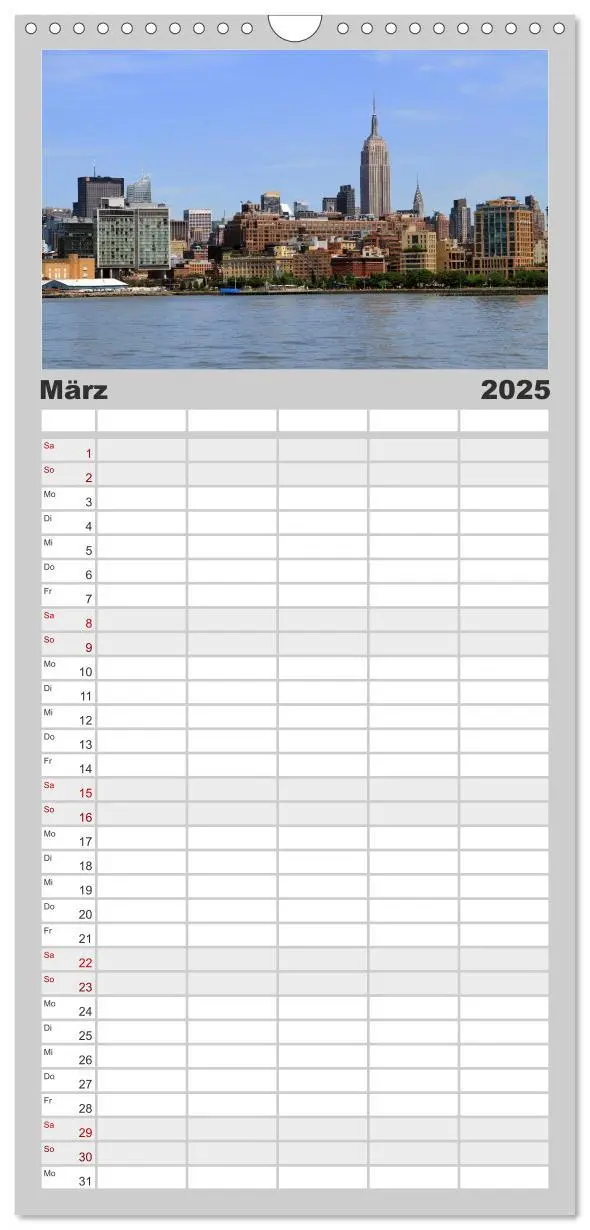 Bild: 9783457112403 | Familienplaner 2025 - New York City mit 5 Spalten (Wandkalender, 21...