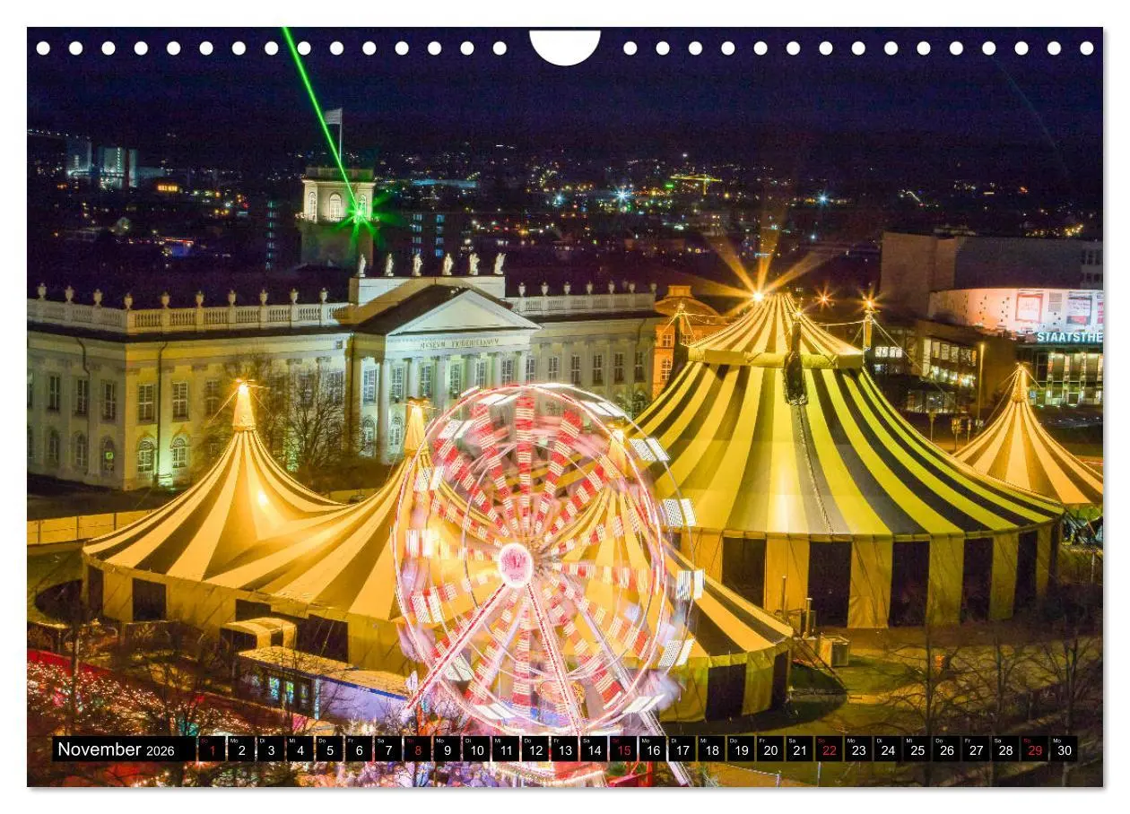 Bild: 9783457802403 | Kassel bei Nacht (Wandkalender 2026 DIN A4 quer), CALVENDO...