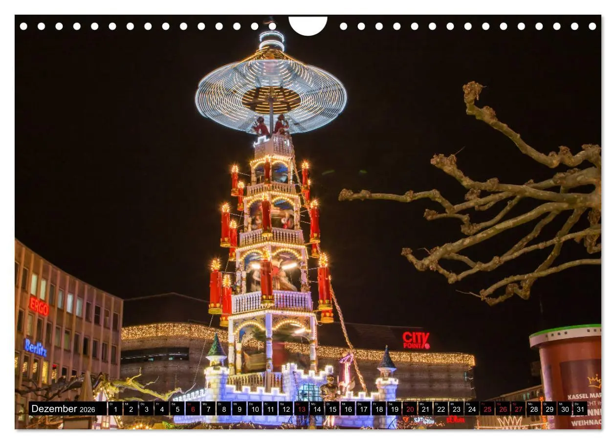 Bild: 9783457802403 | Kassel bei Nacht (Wandkalender 2026 DIN A4 quer), CALVENDO...