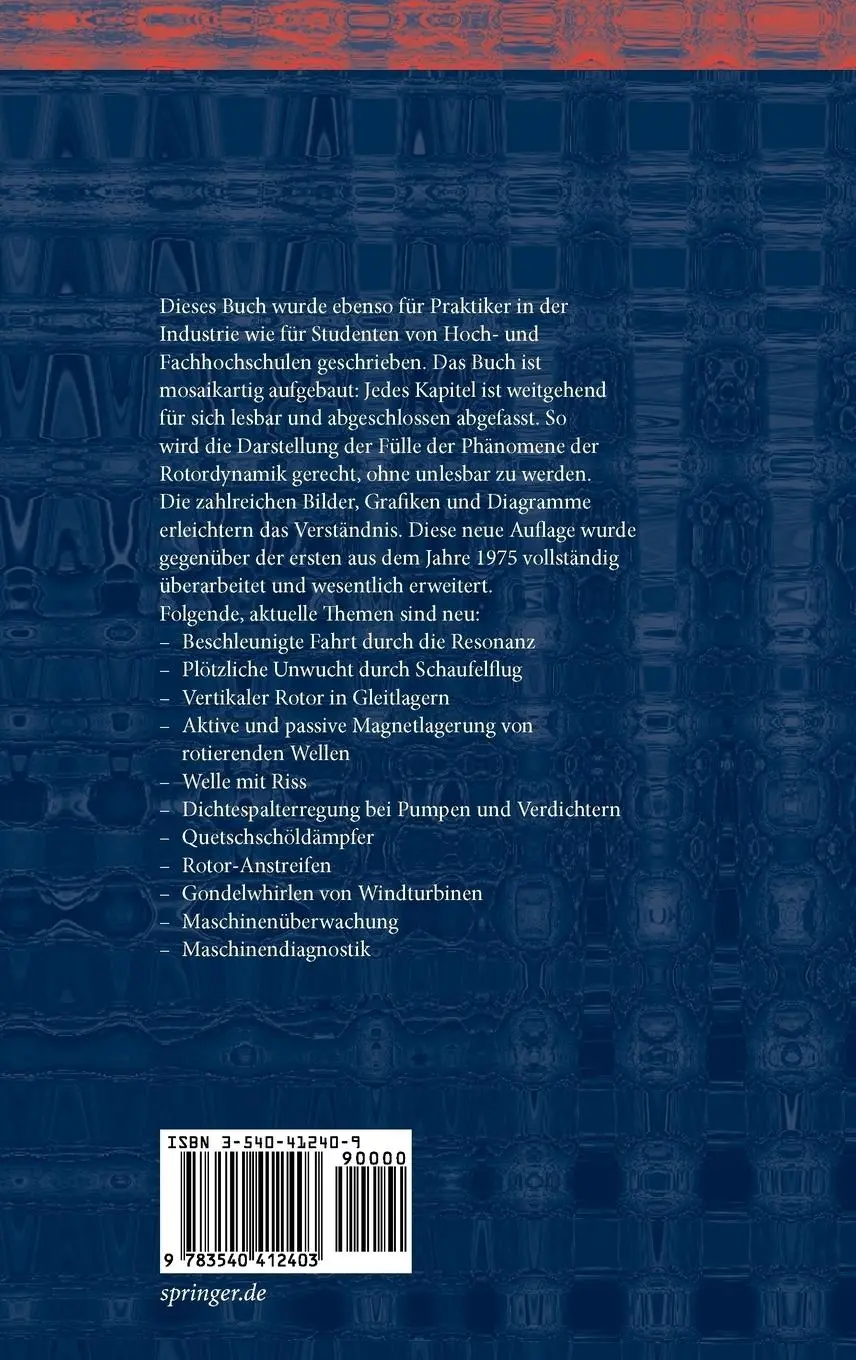 Rückseite: 9783540412403 | Rotordynamik | Robert Gasch (u. a.) | Buch | xviii | Deutsch | 2001