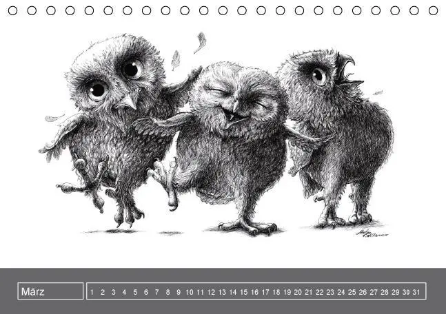 Bild: 9783660202403 | owls &amp; friends Immerwährender Kalender (Tischkalender immerwährend...