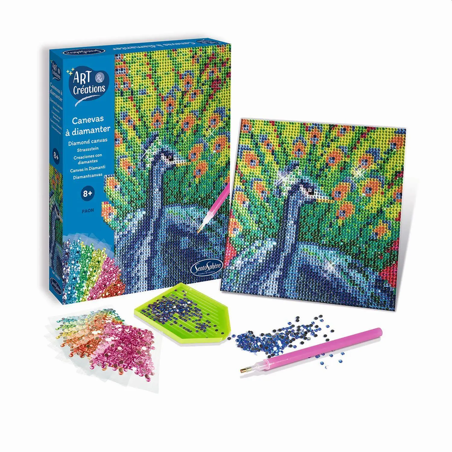 Bild: 3373910202503 | SENTOSPHERE - Strasssteinbild Pfau | Sentosphere | Spiel | 3920250