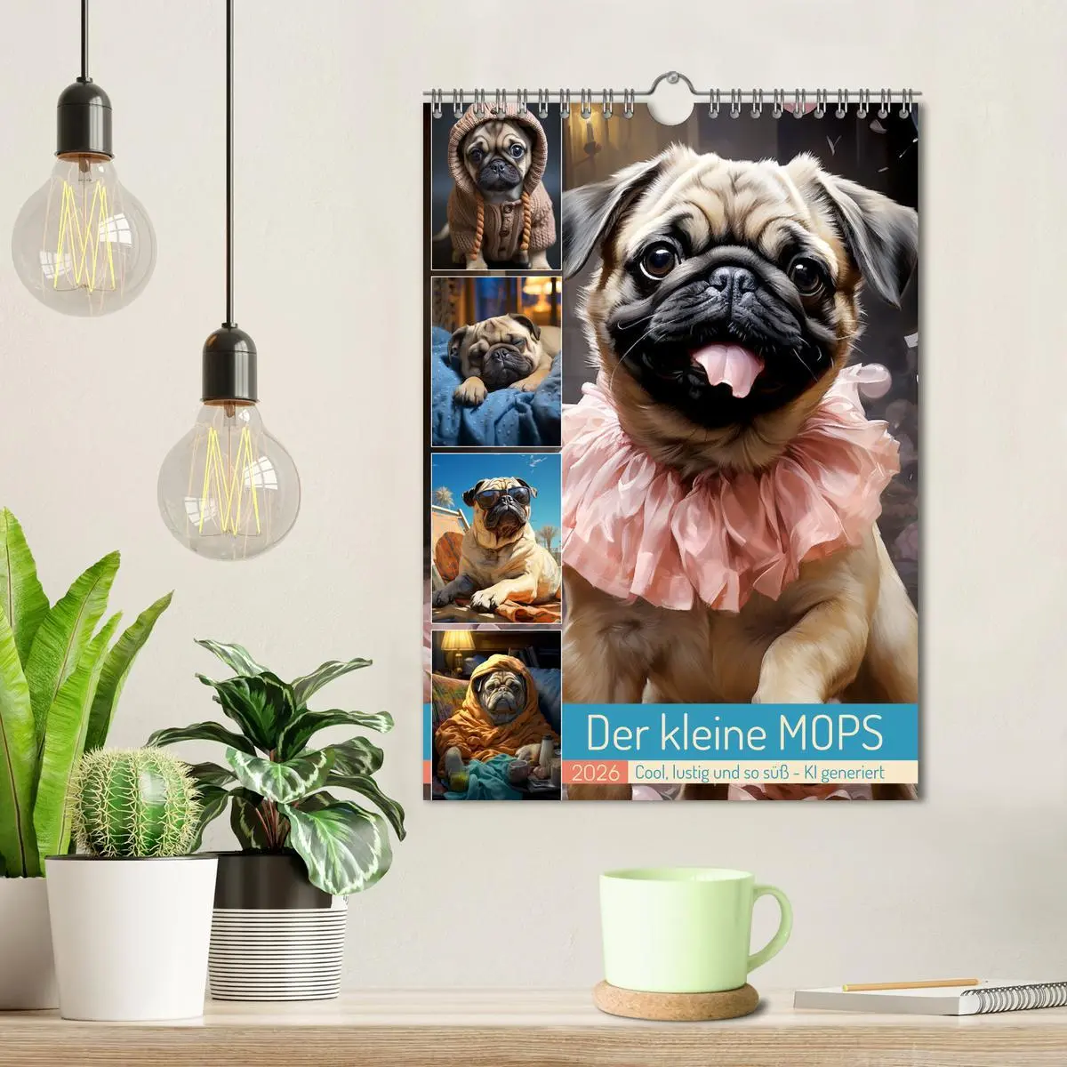 Bild: 9783516292503 | Der kleine Mops (Wandkalender 2026 DIN A4 hoch), CALVENDO...