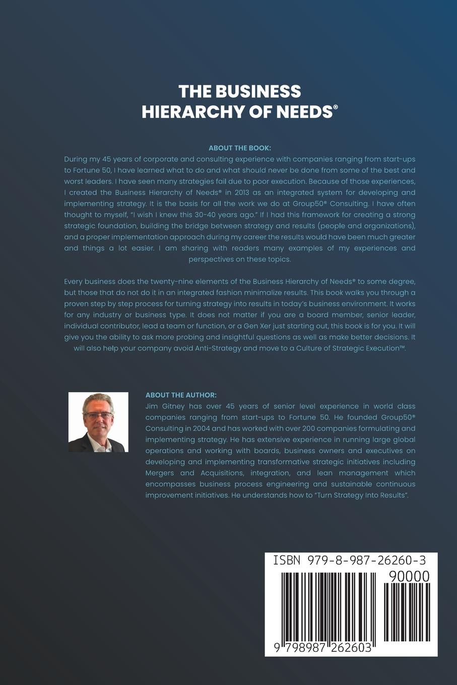 Rückseite: 9798987262603 | Strategy Realized - The Business Hierarchy of Needs® | Jim Gitney