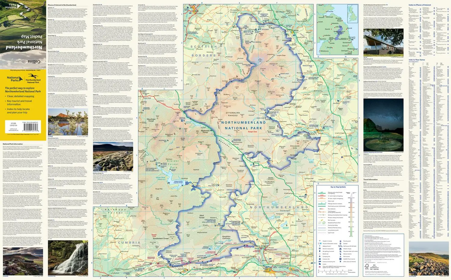 Bild: 9780008462703 | Northumberland National Park Pocket Map | Collins Maps (u. a.) | 2022