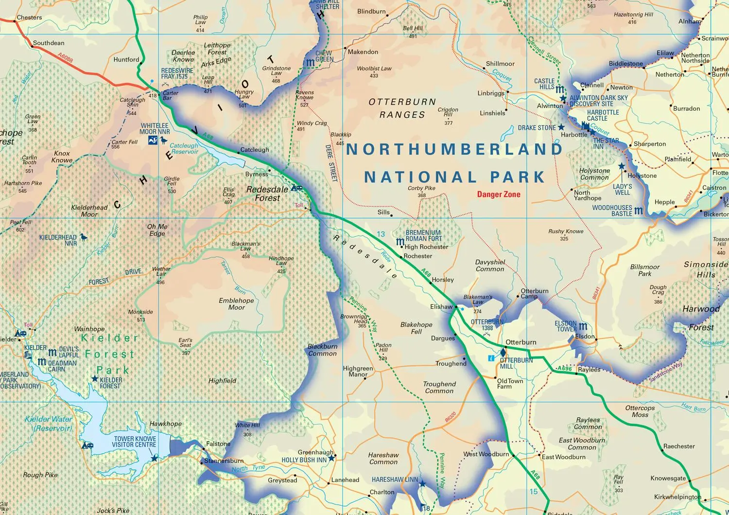 Bild: 9780008462703 | Northumberland National Park Pocket Map | Collins Maps (u. a.) | 2022