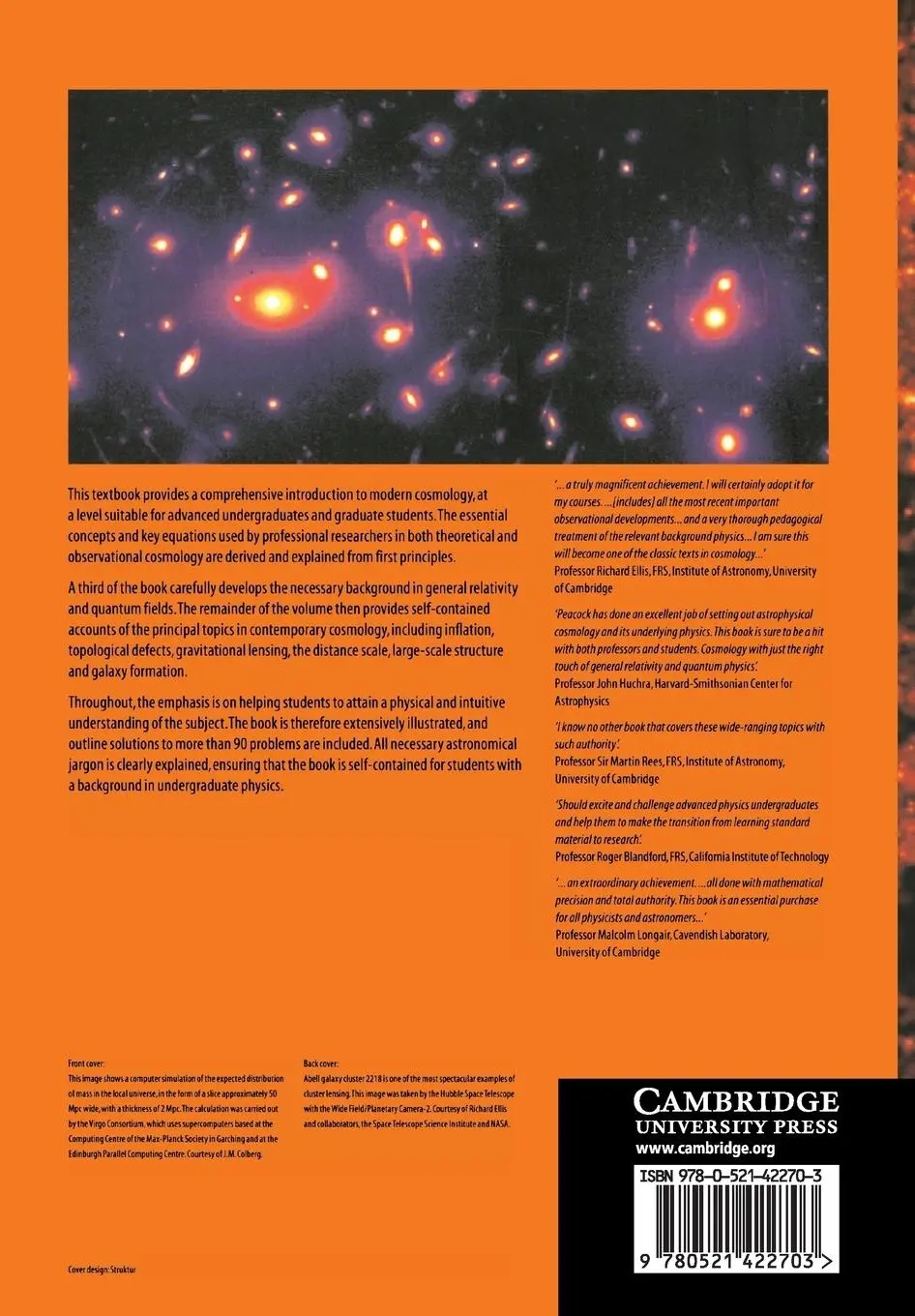 Rückseite: 9780521422703 | Cosmological Physics | J. A. Peacock | Taschenbuch | 682 S. | Englisch
