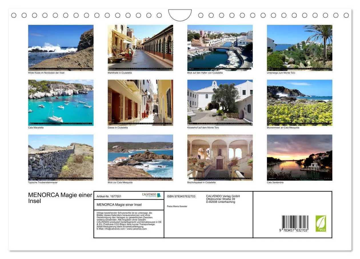 Bild: 9783457632703 | MENORCA Magie einer Insel (Wandkalender 2026 DIN A4 quer), CALVENDO...