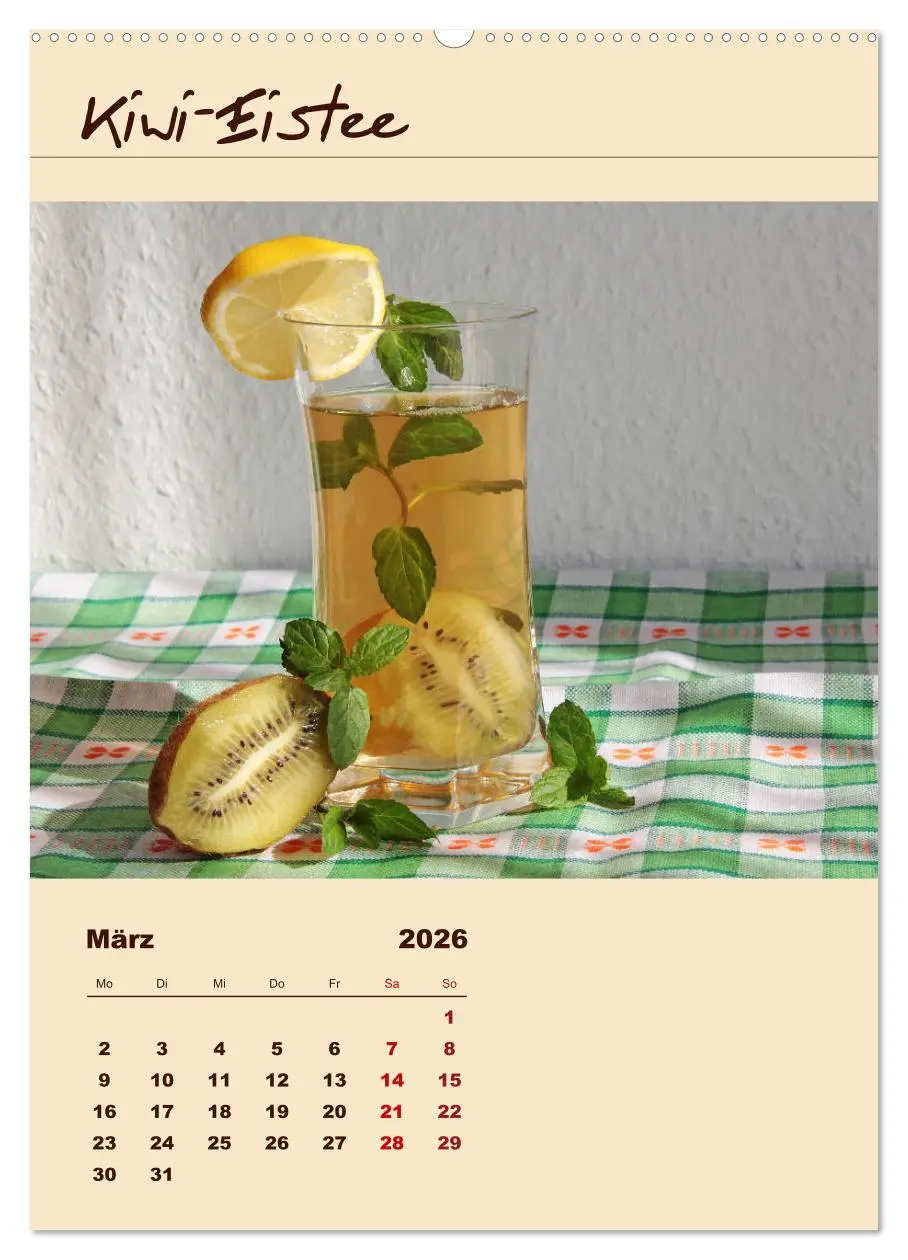 Bild: 9783516412703 | Erfrischender Eistee - Rezeptideen (Wandkalender 2026 DIN A2 hoch),...