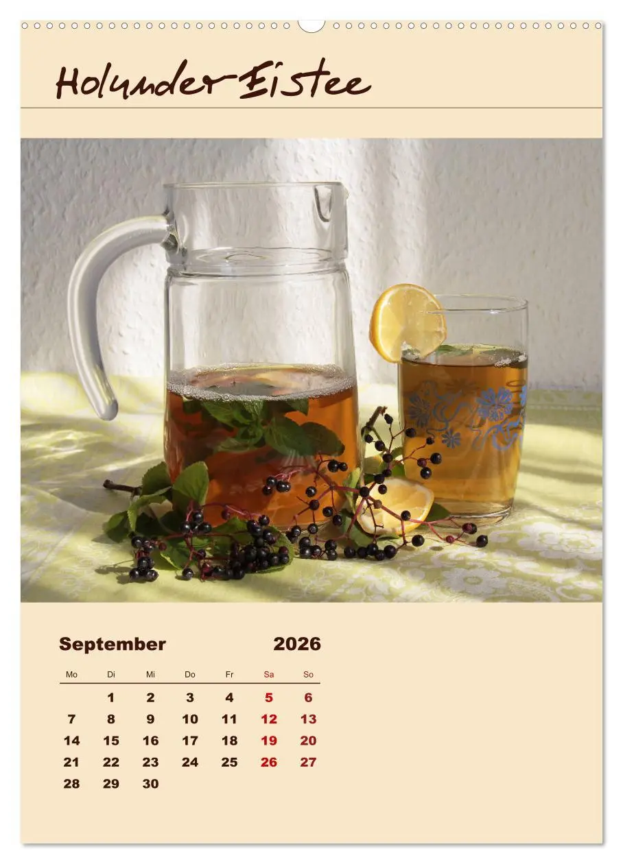 Bild: 9783516412703 | Erfrischender Eistee - Rezeptideen (Wandkalender 2026 DIN A2 hoch),...