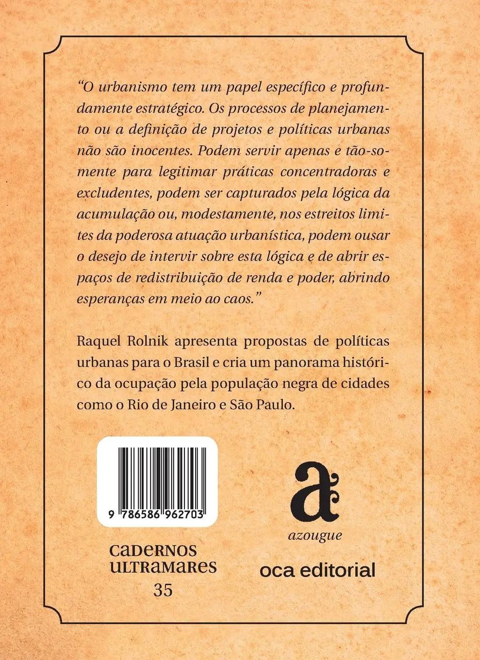 Rückseite: 9786586962703 | Política urbana no Brasil | Raquel Rolnik | Taschenbuch | 2023