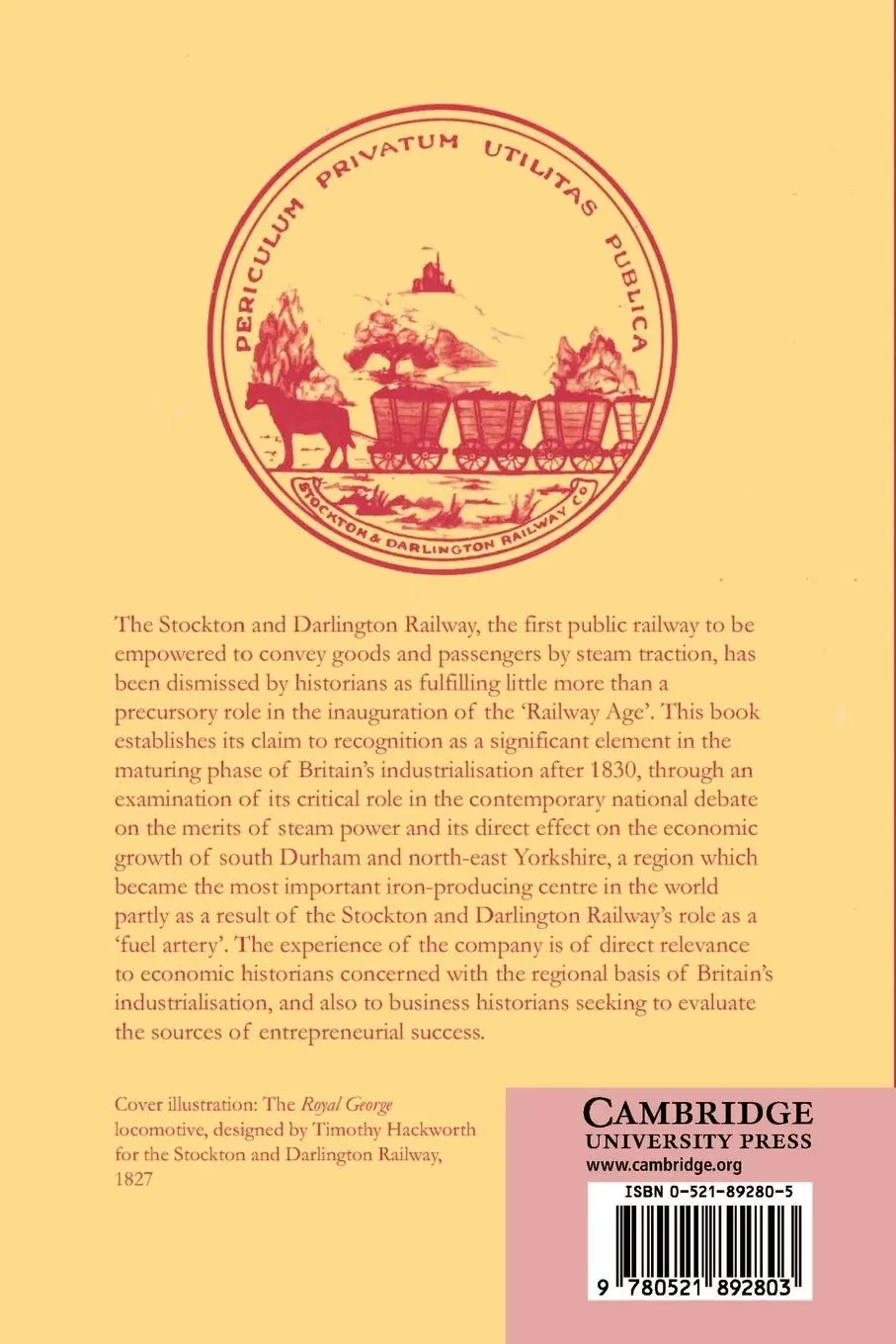 Rückseite: 9780521892803 | The Origins of Railway Enterprise | Maurice W. Kirby (u. a.) | Buch