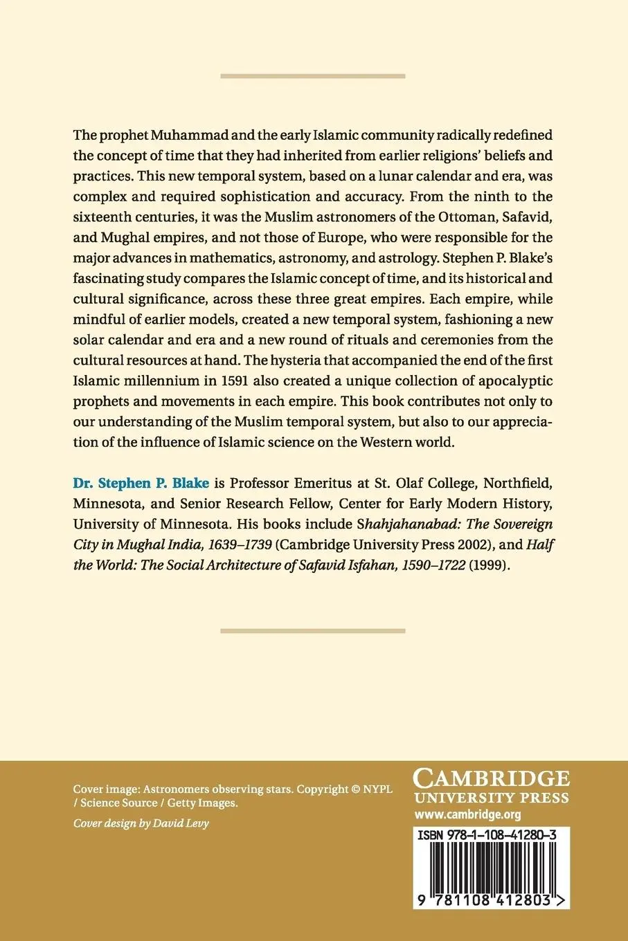 Rückseite: 9781108412803 | Time in Early Modern Islam | Stephen P. Blake | Taschenbuch | Englisch