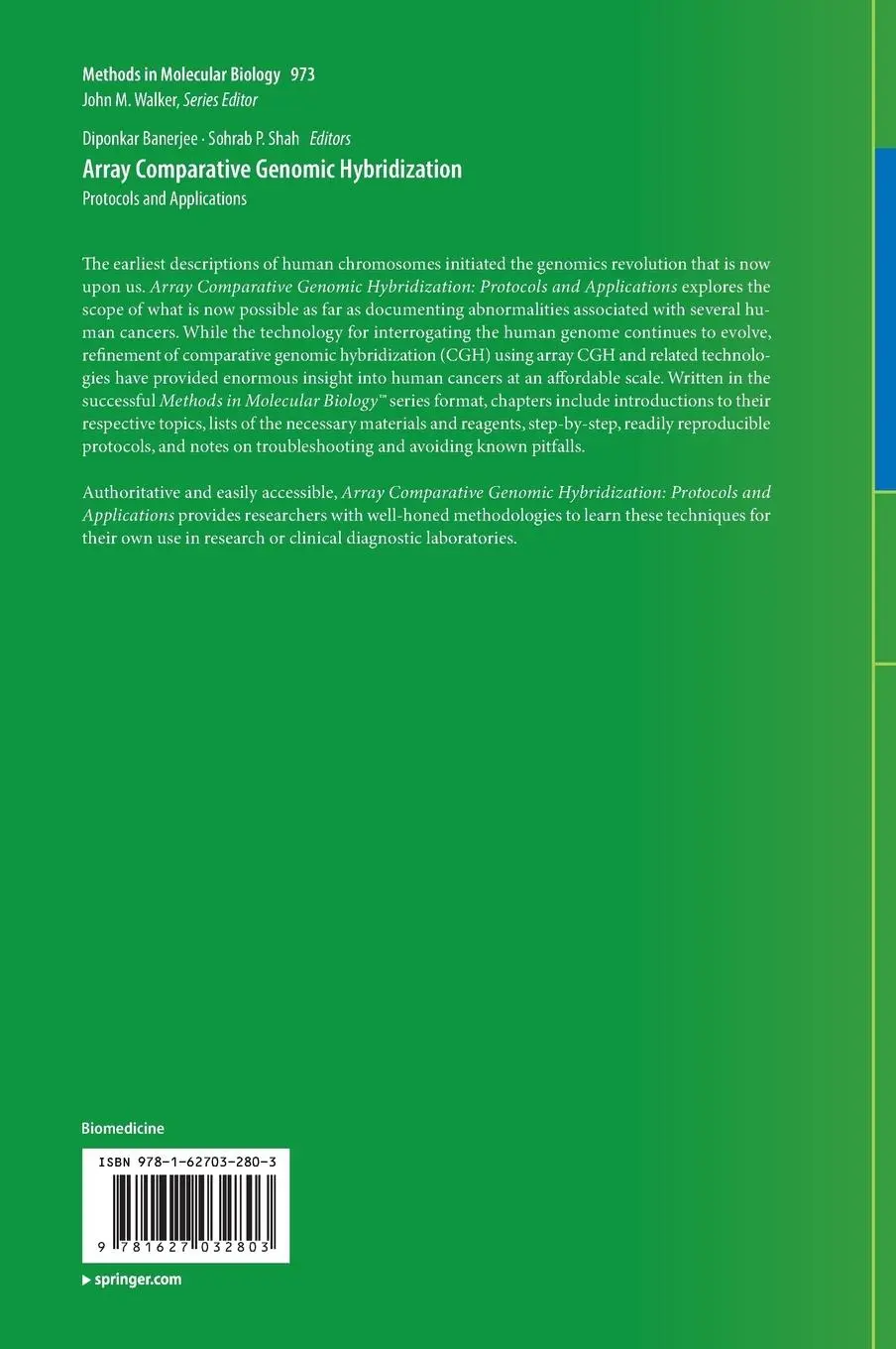 Rückseite: 9781627032803 | Array Comparative Genomic Hybridization | Protocols and Applications